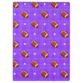 紫色と茶色のサッカーパターン クリップボード (裏面)