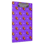 紫色と茶色のサッカーパターン クリップボード (右)