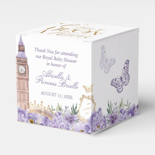 紫色と金ゴールドが一度だけオンに時間プリンセス フェイバーボックス (正面サイド)