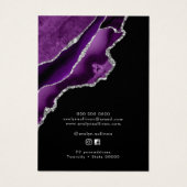 紫色と銀色のネックレス表示カード (裏面)