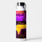 紫色と黄色のバースト ウォーターボトル (正面)