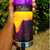 紫色と黄色のバースト ウォーターボトル