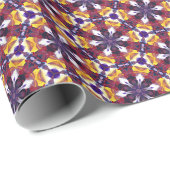 紫色と黄色のパターンエレガントのラッピング紙 ラッピングペーパー (ロールコーナー)