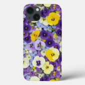 紫色と黄色のパンジーの花の電話ケース Case-Mate iPhoneケース (裏面)