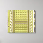 紫色と黄色を特徴とする印象的なフローラデザイン キャンバスプリント (正面)