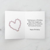 紫色によっては写真のバースデー・カードが開花します カード (内部)