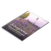 紫色によっては愛情のある記憶来客名簿の|が開花します ノートブック (左側)