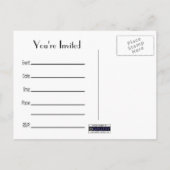 紫色によっては郵便はがきが開花します インビテーションポストカード (裏面)