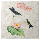 紫色によって支持されるThornbillのハチドリのセラミックタイル タイル (正面)