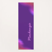 紫色に名前を付けたピンクのドット王室の模様 ヨガマット (正面)