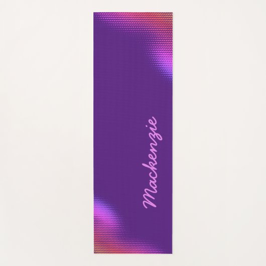 紫色に名前を付けたピンクのドット王室の模様 ヨガマット (正面)