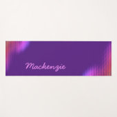 紫色に名前を付けたピンクのドット王室の模様 ヨガマット (正面(横))