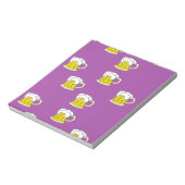 紫色に泡立てたビールカップ ノートパッド (回転)