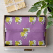 紫色に泡立てたビールカップ 薄葉紙 (ギフト)