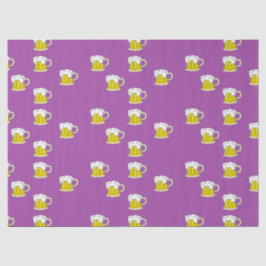 紫色に泡立てたビールカップ 薄葉紙