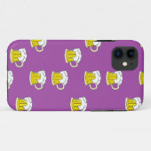 紫色に泡立てたビールカップ Case-Mate iPhoneケース (裏面(横))
