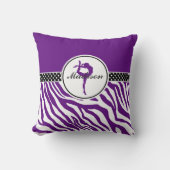 紫色のあなたの一流のシマウマのプリントの体操 クッション (正面)