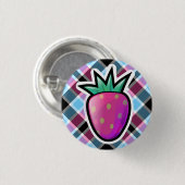 紫色のいちごボタン 缶バッジ (正面&裏面)