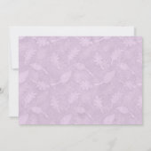 紫色のおとぎフローラおとぎ話ベビーシャワー 招待状 (裏面)