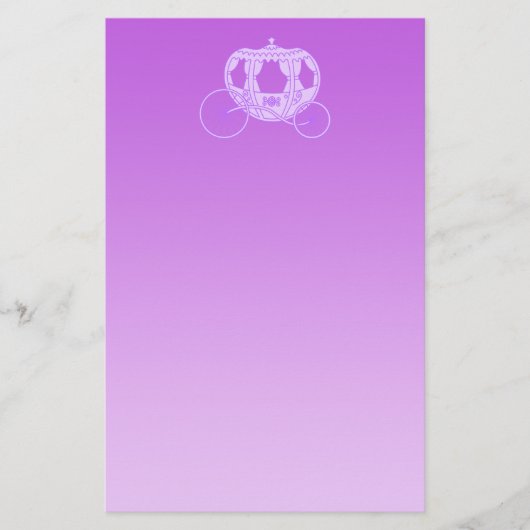 紫色のおとぎ話キャリッジ 便箋 (正面)