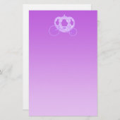 紫色のおとぎ話キャリッジ 便箋 (正面/裏面)