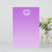 紫色のおとぎ話キャリッジ 便箋 (スタンド正面)