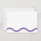 紫色のおもちゃ列車トラックパーソナルキッズステーショナリー サンキューカード (裏面)