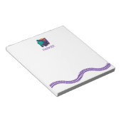 紫色のおもちゃ列車トラックパーソナルキッズステーショナリー ノートパッド (アングル)