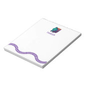 紫色のおもちゃ列車トラックパーソナルキッズステーショナリー ノートパッド (回転)