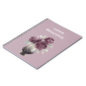 紫色のお花の花瓶 ノートブック (左側)