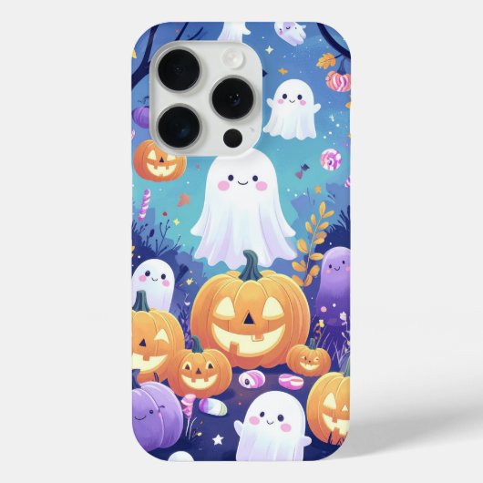 紫色のかわいいハロウィーンiPhone / iPadケース Case-Mate iPhoneケース (裏面)