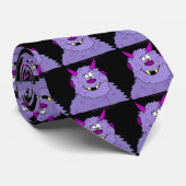 紫色のかわいいモンスターの男性へおもしろいなノベルティのタイ ネクタイ (ロール)