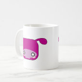 紫色のかわいいモンスター コーヒーマグカップ (正面左)