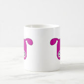 紫色のかわいいモンスター コーヒーマグカップ (中央)