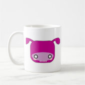 紫色のかわいいモンスター コーヒーマグカップ (左)