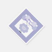 紫色のかわいい甘いラムモダンシンプル赤ちゃんシャワー スタンダードカクテルナプキン (角)