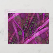 紫色のかわいらし抽象芸術同心円モザイク ポストカード (正面/裏面)