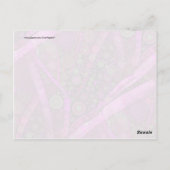 紫色のかわいらし抽象芸術同心円モザイク ポストカード (裏面)