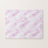 紫色のかわいらし花ガーリー ジグソーパズル (横)