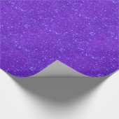 紫色のきらめくきらびやかで女の子らしい女の子の包装紙 ラッピングペーパー (角)