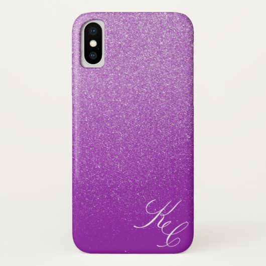 紫色のきらめくの塵のパーソナライズな電話箱 Case-Mate iPhoneケース (裏面)