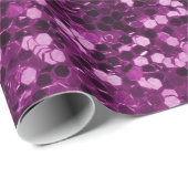 紫色のきらめくフェイクなグリッター ラッピングペーパー (ロールコーナー)