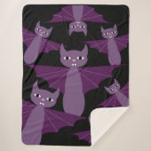 紫色のこうもり シェルパブランケット (正面)