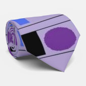 紫色のすみれ色のタイおよび青および黒 ネクタイ (ロール)