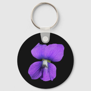 紫色のすみれ色のkeychain キーホルダー