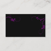 紫色のつる植物の名刺 名刺 (裏面)