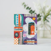 紫色のはがきに関する ポストカード (スタンド正面)