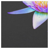 紫色のはすの花パターン ファブリック (クローズアップ)