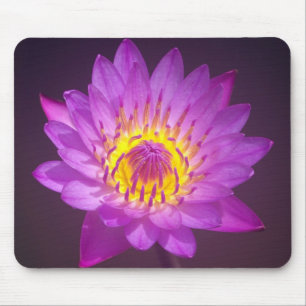 紫色のはすの花 マウスパッド