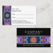紫色のはす曼荼羅のアポイントメントカード 予約カード (正面/裏面)